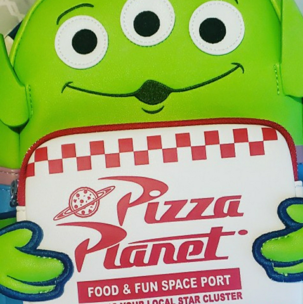 Loungfly Alien Pizza Planet Backpack Purse